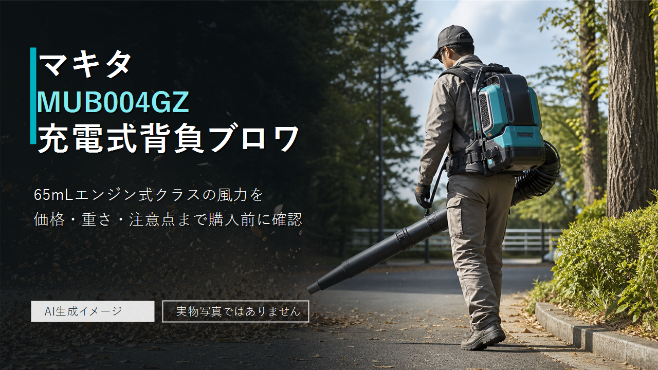 マキタMUB004GZ充電式背負ブロワの用途イメージ