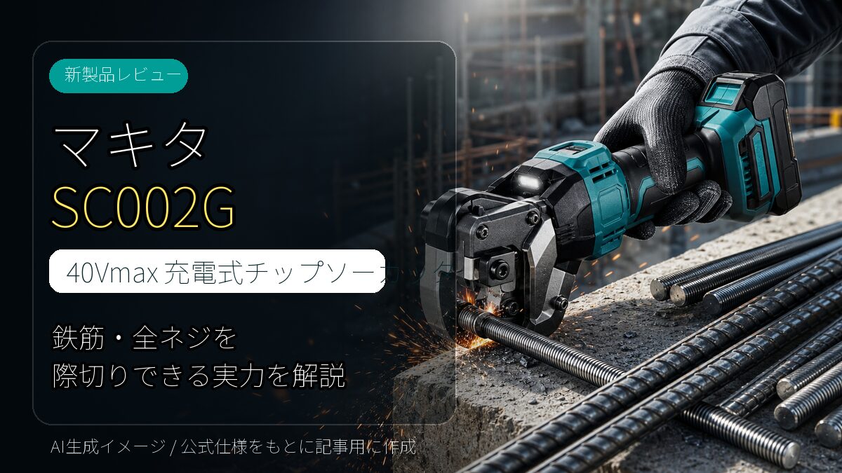 マキタSC002G 40Vmax充電式チップソーカッタのアイキャッチ画像