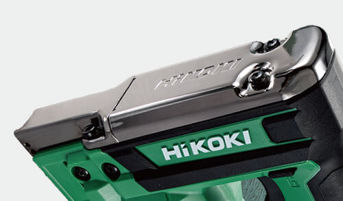 HiKOKI N1810DAの金属製射出先端部を示す公式画像