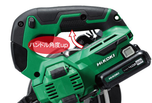 HiKOKI CD1205DAの力を伝えやすいハンドル角度