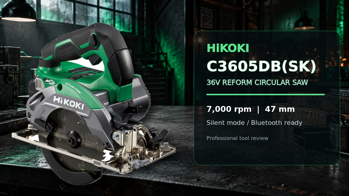 HiKOKI C3605DB(SK)の実物写真を使った記事アイキャッチ