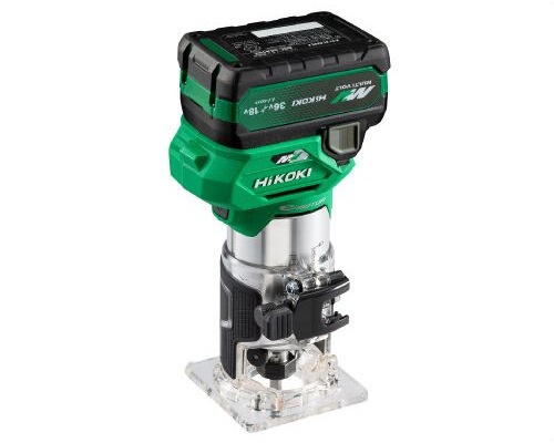 HiKOKI M3608DA本体にマルチボルト蓄電池を装着した正面外観