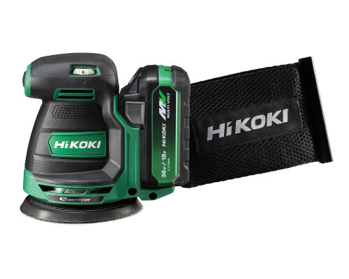 HiKOKI SV1813DA 18Vコードレスランダムサンダ本体と集じんバッグ